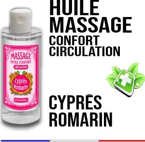 Huile Massage Circulation Cyprès Romarin
