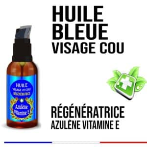 Huile Bleue Visage Régénératrice Azulène Vitamine E