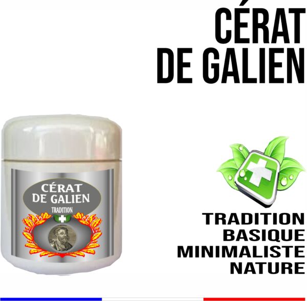 Cérat de Galien 200 grammes Notre Fabrication CIRE D’ABEILLE HUILE D’AMANDE DOUCE EAU DE